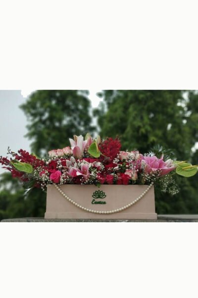 Box Arrangements Big Box Of Lily, Roses, Anthurium & Mokara