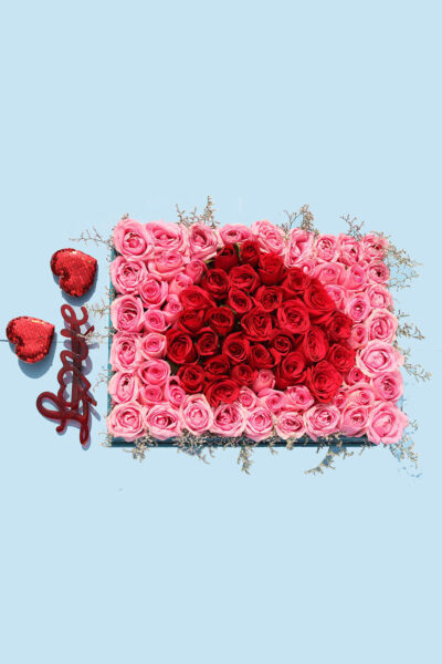 Box Arrangements Big Box of Floral Heart Box