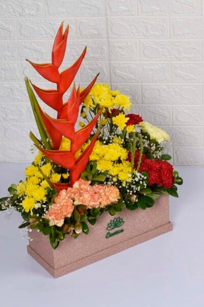 Box Arrangements Box flower arrangement of Carnation & Daisy