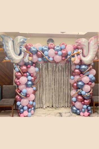 Balloons Decoration Baby Shower Backdrop Swan Theme
