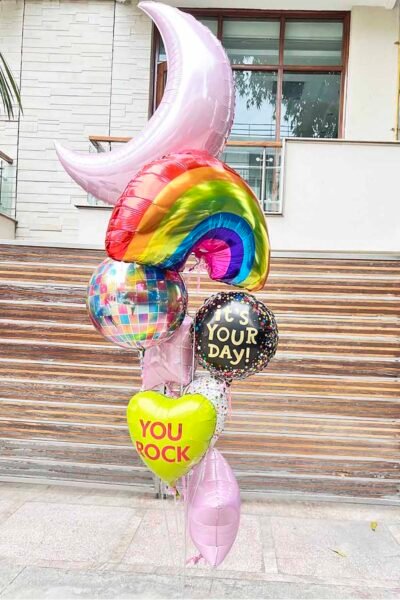Balloon Bunches Rainbow Day