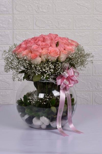 Glass Vase Arrangements Pink Jewel Bouquet