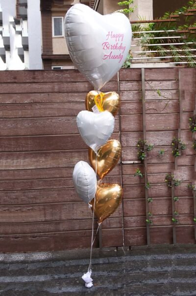 Balloon Bunches Birthday Hearts