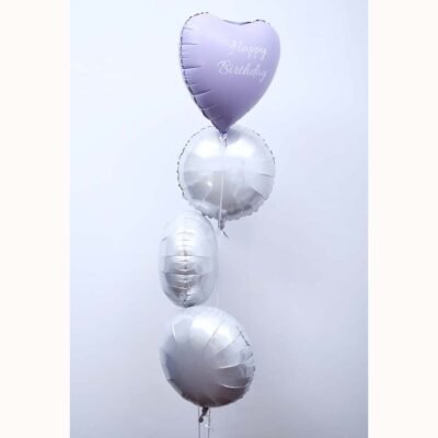 Balloon Bunches Lilac Birthday