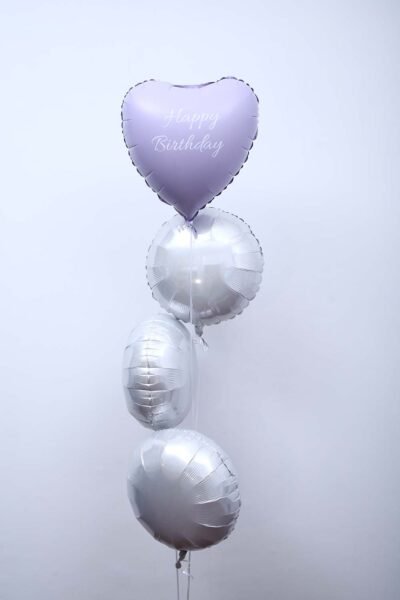 Balloon Bunches Lilac Birthday