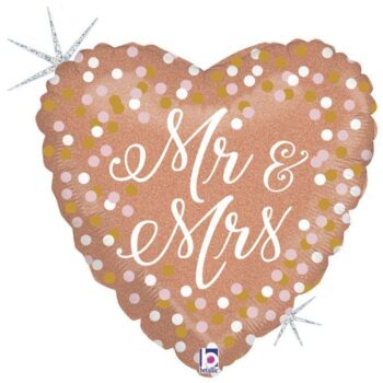 Anniversary Rose Gold Mr and Mrs