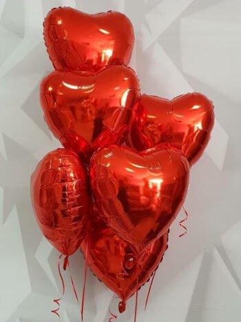 Heart Balloons Helium Foil Balloons > Balloon Arrangements > Mix Bunches