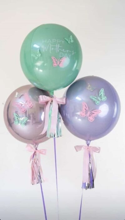 Balloon Arrangements Balloon Bunches Of Globes & Heart, Butterfly With Some Gypso &  Latex