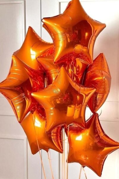 Balloon Arrangements Balloon Bunch Of Orange Star