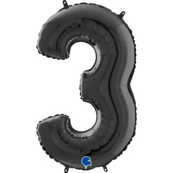 Helium Balloons Number – 3 (All Colors Available)