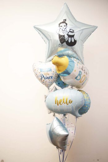 Balloon Bunch Of Star With Baby Born