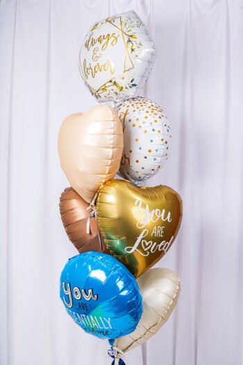 Anniversary Balloon Bunch of Hearts & Round For Love