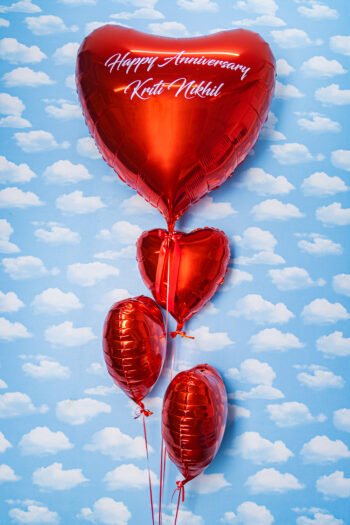 Anniversary Balloon Bunch Of Red Heart For Anniversary