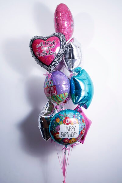 Anniversary Balloon Bunch Of Heart & Round Balloon