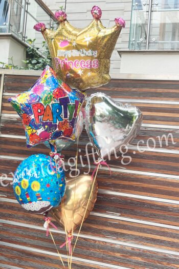 Anniversary Balloon Bunch Of King Birthday With Star,Round & Heart