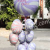 Balloon Bunch Of Matte Pink & Matte Lilac  White Candies