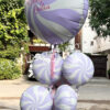 Balloon Bunch Of Matte Pink & Matte Lilac  White Candies